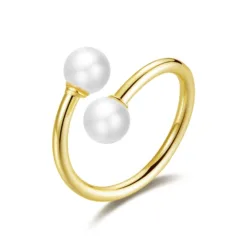 Duo Pearl Adjustable Ring