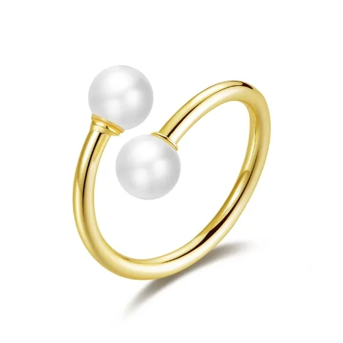 Duo Pearl Adjustable Ring