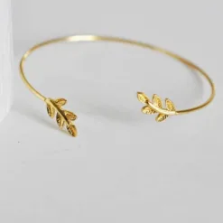 Gold Leaf Adjustable Bangle