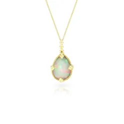 Opal Teardrop Necklace