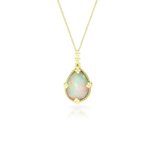 Opal Teardrop Necklace